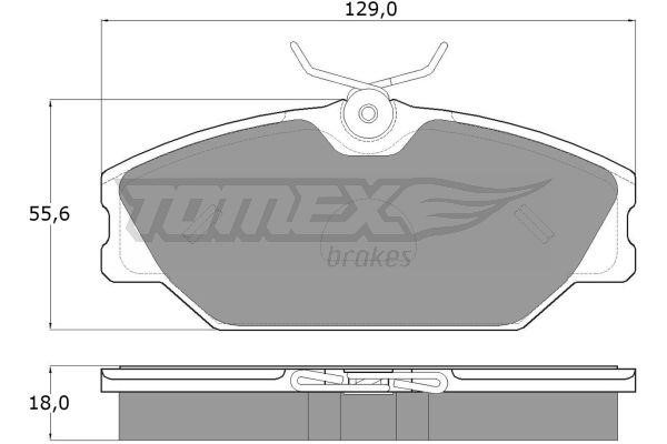 Tomex TX 10-761 Brake Pad Set, disc brake TX10761