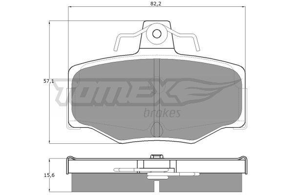 Tomex TX 12-93 Brake Pad Set, disc brake TX1293