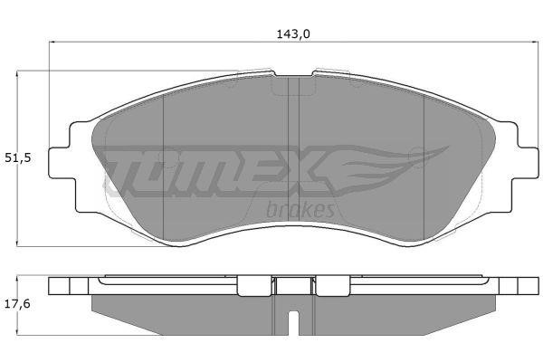 Tomex TX 10-74 Brake Pad Set, disc brake TX1074