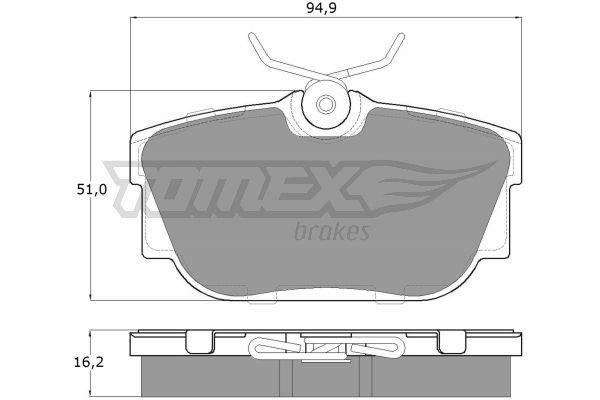 Tomex TX 13-90 Brake Pad Set, disc brake TX1390