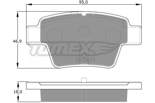 Tomex TX 14-65 Brake Pad Set, disc brake TX1465