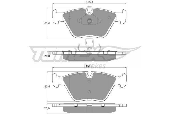 Tomex TX 13-20 Brake Pad Set, disc brake TX1320