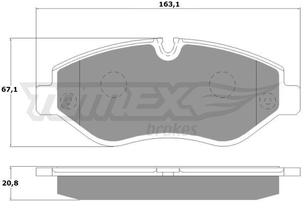 Tomex TX 14-25 Brake Pad Set, disc brake TX1425