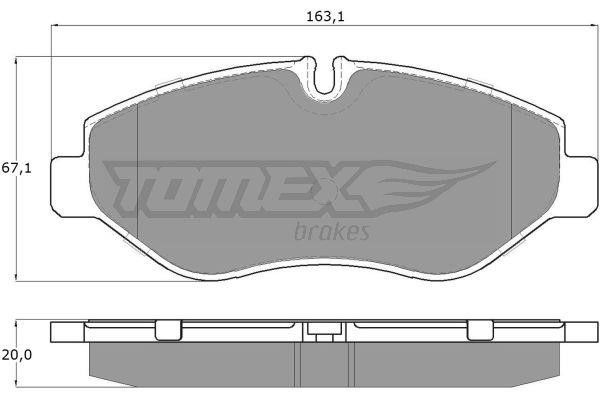 Tomex TX 15-86 Brake Pad Set, disc brake TX1586