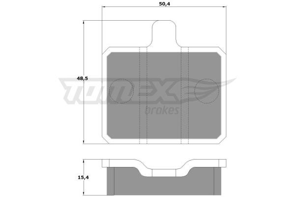 Tomex TX 10-25 Brake Pad Set, disc brake TX1025