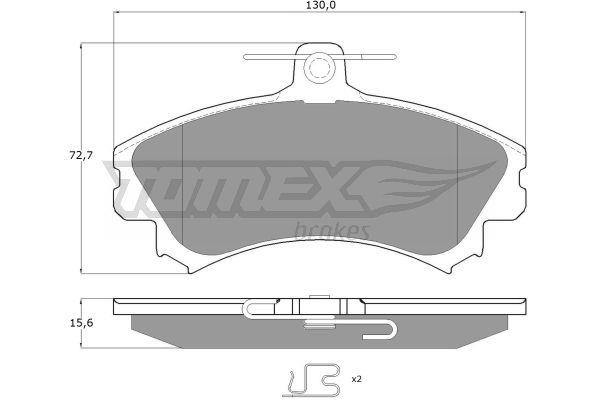Tomex TX 11-52 Brake Pad Set, disc brake TX1152
