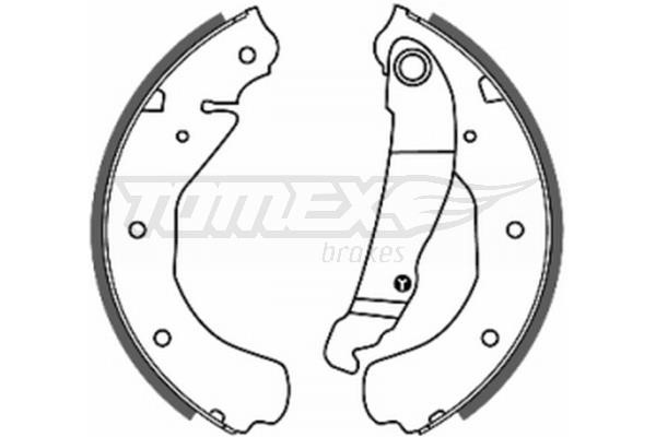 Brake shoes Opel Ascona C: TX2016 Tomex Brake shoe set