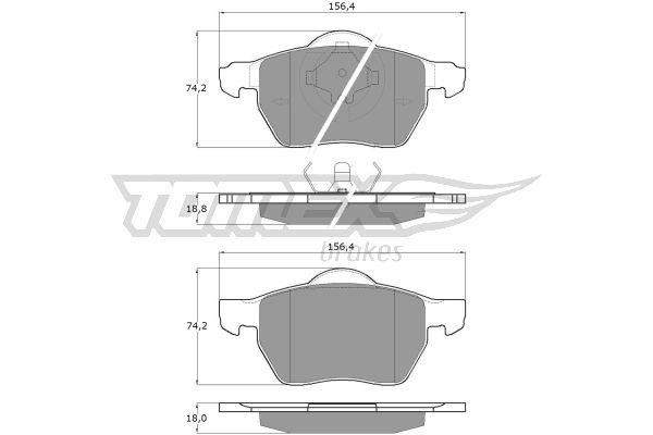 Tomex TX 13-131 Brake Pad Set, disc brake TX13131