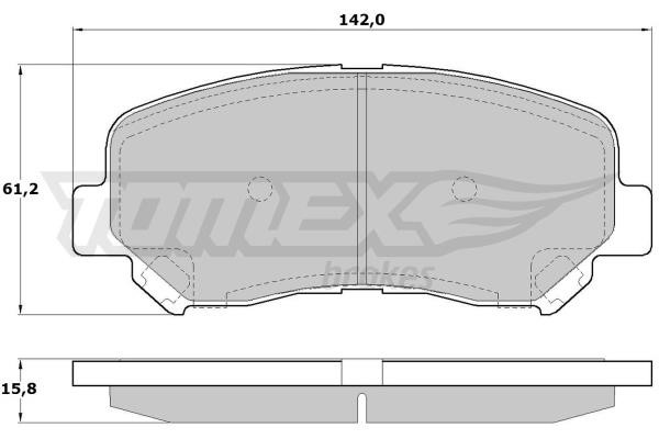 Tomex TX 17-25 Brake Pad Set, disc brake TX1725