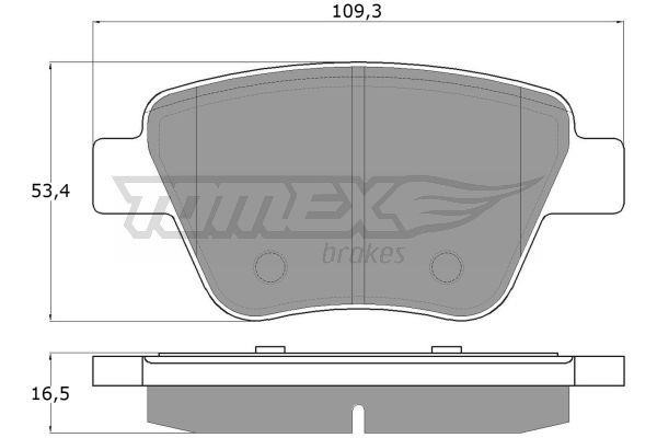 Tomex TX 16-59 Rear disc brake pads, set TX1659