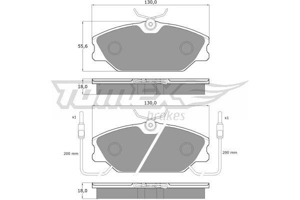 Tomex TX 10-77 Brake Pad Set, disc brake TX1077