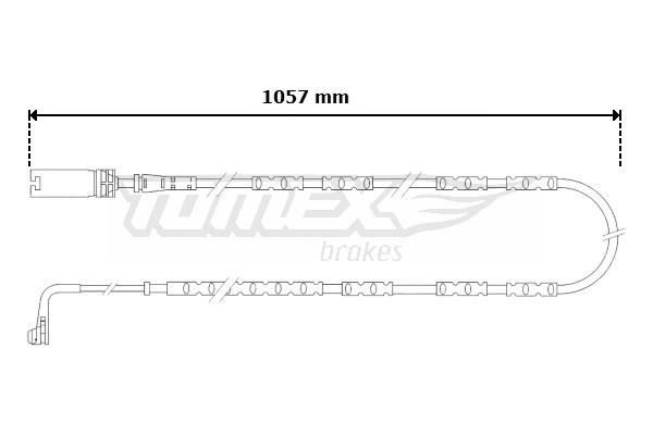 Tomex TX 30-57 Warning contact, brake pad wear TX3057