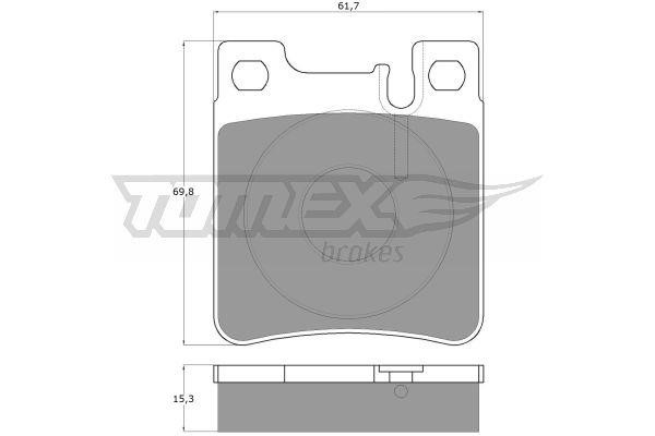 Tomex TX 12-73 Brake Pad Set, disc brake TX1273