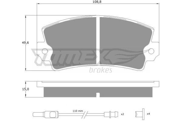 Tomex TX 10-431 Brake Pad Set, disc brake TX10431