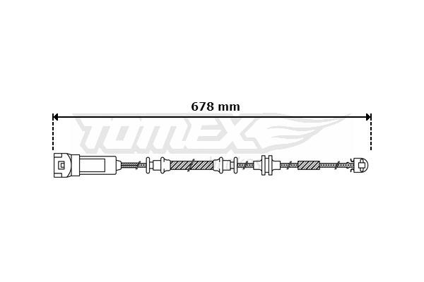 Tomex TX 30-48 Warning contact, brake pad wear TX3048
