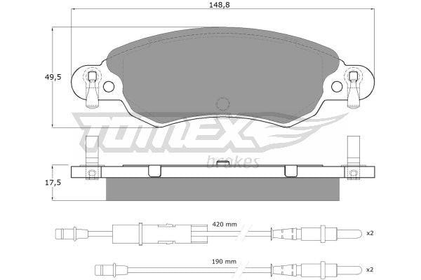Tomex TX 13-30 Brake Pad Set, disc brake TX1330