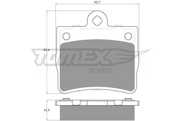 Tomex TX 12-77 Brake Pad Set, disc brake TX1277