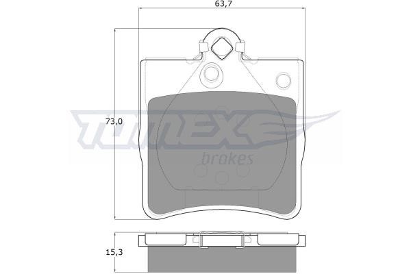 Tomex TX 12-29 Brake Pad Set, disc brake TX1229
