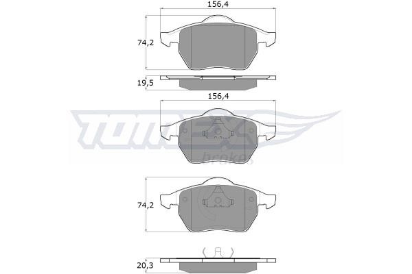 Tomex TX 12-12 Brake Pad Set, disc brake TX1212