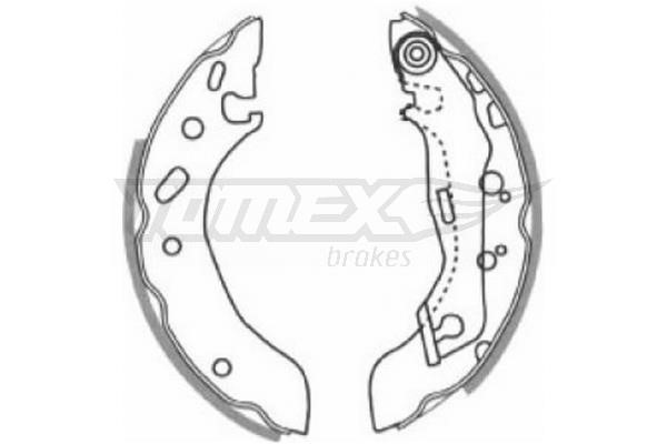 Tomex TX 20-83 Brake shoe set TX2083