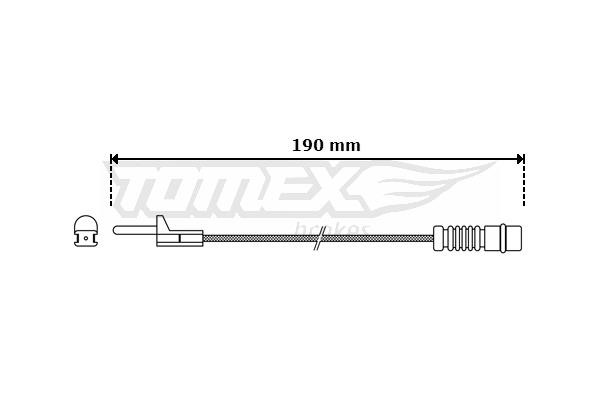 Tomex TX 30-09 Warning contact, brake pad wear TX3009