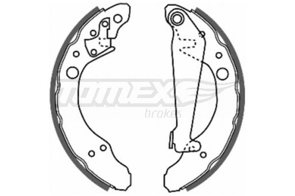 Tomex TX 20-24 Brake shoe set TX2024