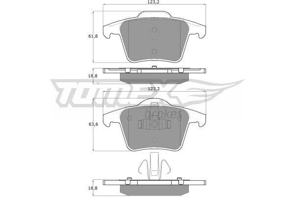 Tomex TX 14-07 Brake Pad Set, disc brake TX1407
