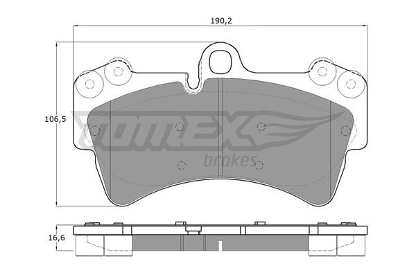 Tomex TX 14-31 Brake Pad Set, disc brake TX1431