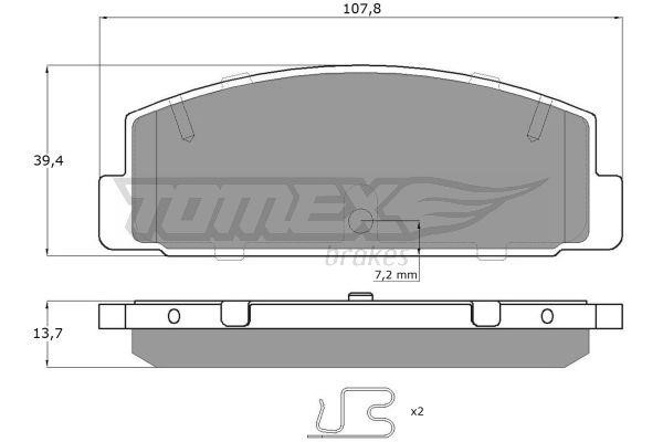 Tomex TX 13-06 Brake Pad Set, disc brake TX1306