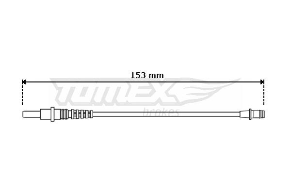 Tomex TX 30-45 Warning contact, brake pad wear TX3045