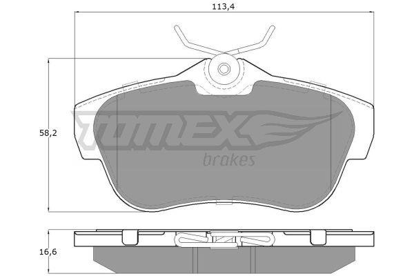 Tomex TX 15-94 Brake Pad Set, disc brake TX1594