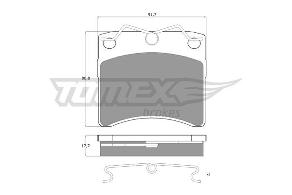Tomex TX 10-64 Brake Pad Set, disc brake TX1064