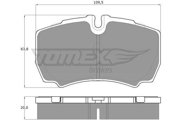 Tomex TX 15-11 Brake Pad Set, disc brake TX1511