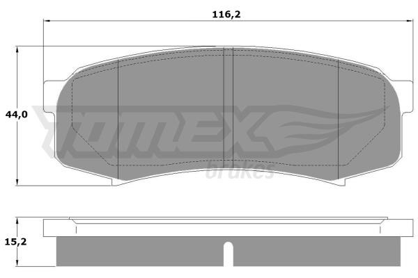 Tomex TX 13-83 Brake Pad Set, disc brake TX1383