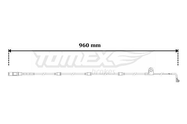 Tomex TX 30-61 Warning contact, brake pad wear TX3061