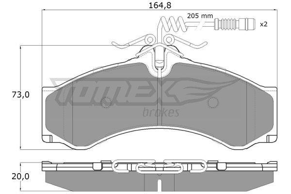 Tomex TX 11-481 Brake Pad Set, disc brake TX11481