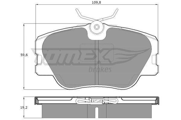 Tomex TX 10-21 Brake Pad Set, disc brake TX1021