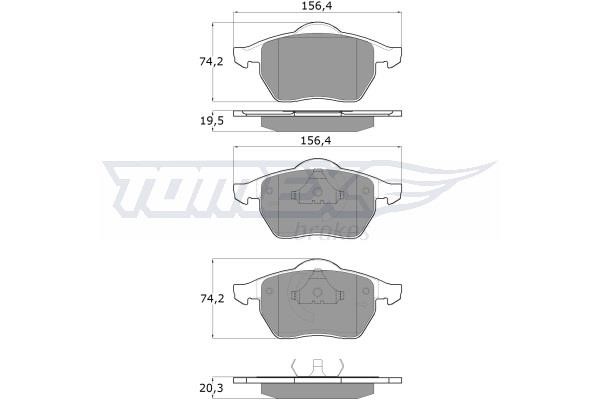 Tomex TX 10-94 Brake Pad Set, disc brake TX1094