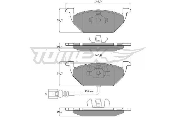 Tomex TX 12-11 Front disc brake pads, set TX1211