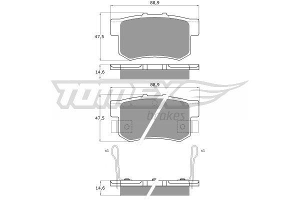 Tomex TX 11-00 Brake Pad Set, disc brake TX1100