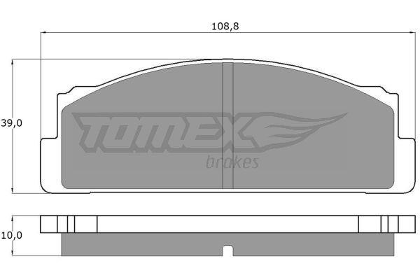 Tomex TX 10-24 Rear disc brake pads, set TX1024