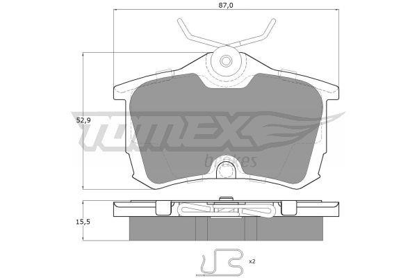 Tomex TX 14-51 Brake Pad Set, disc brake TX1451