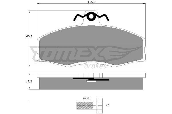 Tomex TX 10-27 Brake Pad Set, disc brake TX1027