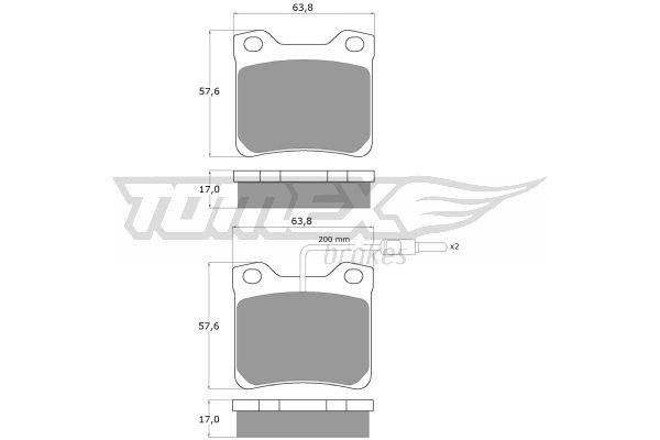 Tomex TX 11-95 Brake Pad Set, disc brake TX1195