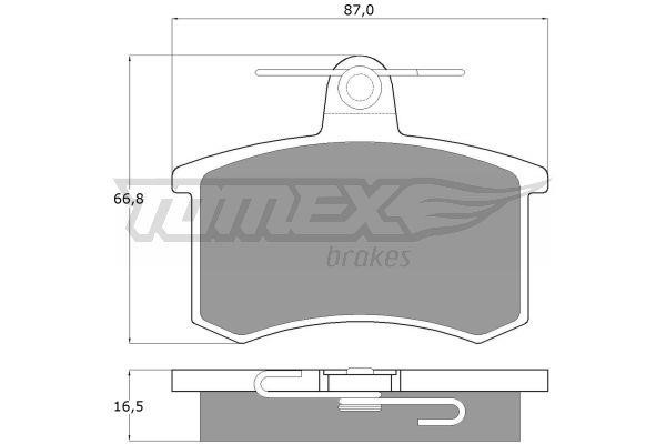 Tomex TX 10-62 Brake Pad Set, disc brake TX1062