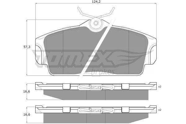 Tomex TX 12-92 Brake Pad Set, disc brake TX1292