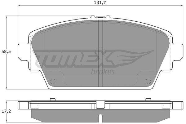 Tomex TX 12-94 Brake Pad Set, disc brake TX1294
