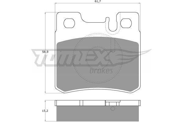 Tomex TX 12-33 Brake Pad Set, disc brake TX1233