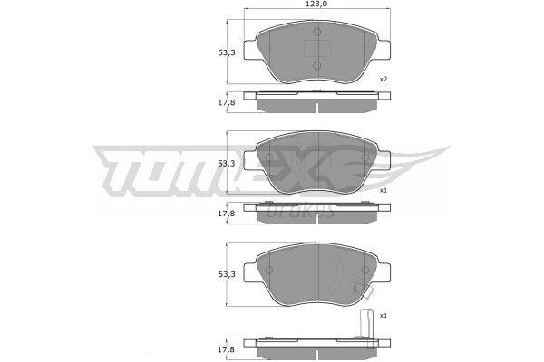 Tomex TX 15-20 Brake Pad Set, disc brake TX1520