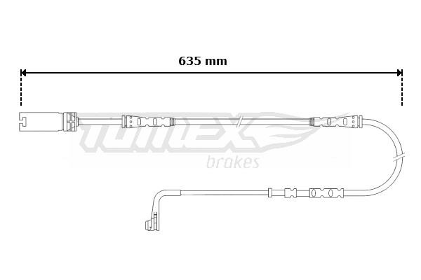 Tomex TX 30-58 Warning contact, brake pad wear TX3058